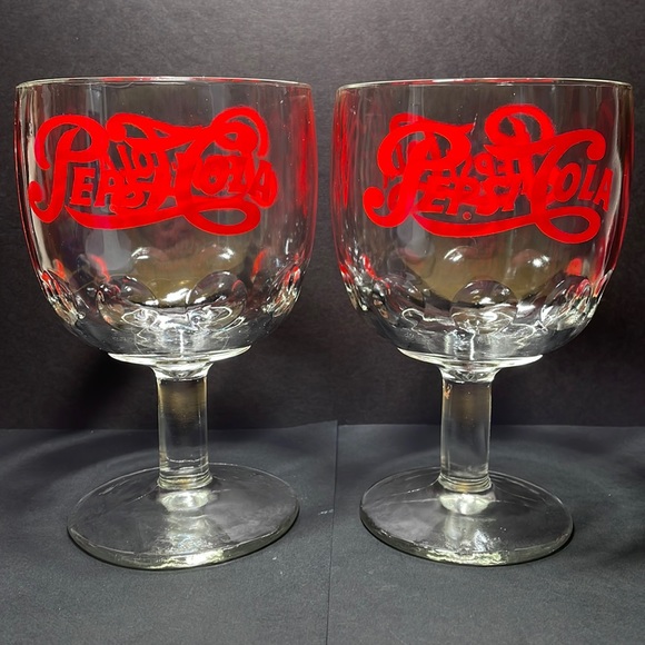 Vintage Pepsi-Cola Goblets - Picture 1 of 14